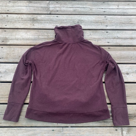 💜 RBX Cowl Neck Active Pullover Sweatshirt - Plum Purple - Size Medium - Picture 3 of 8